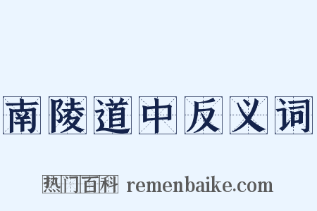 南陵道中反义词是什么意思的图片